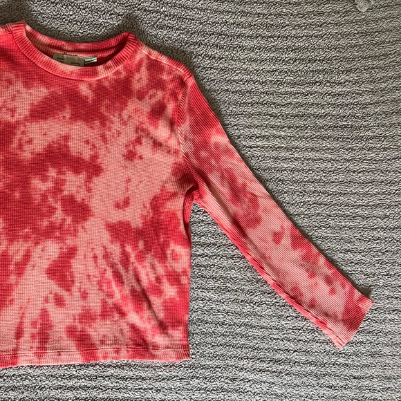 Saturday Sunday by Anthropologie Tie-Dye Waffle Long-Sleeve Tee/ Sweatshirt sz M - Picture 8 of 12